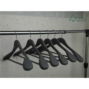 Black Rubberized Coat Clothes Hanger for Fashion Display